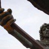 Particolare di una (Moro di sinistra) delle due statue bronzee Particolare di una (Moro di sinistra) delle due statue bronzee
